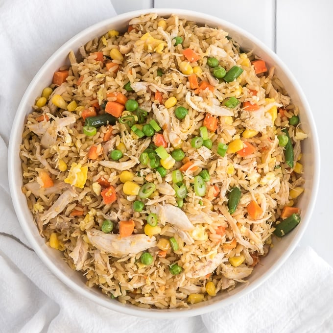 Easy Chicken Fried Rice (Favorite Fried Rice Recipe!) - Fit Foodie Finds