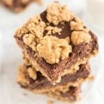 overshot of oatmeal fudge bars