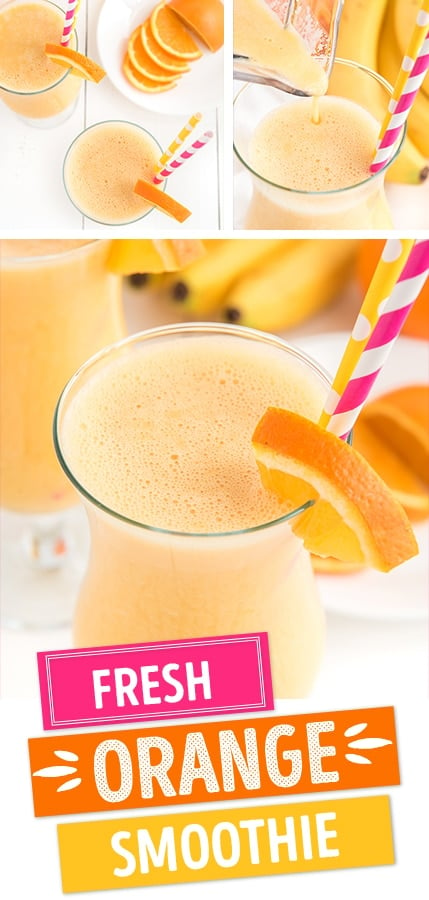 Two glasses are filled with orange smoothie.