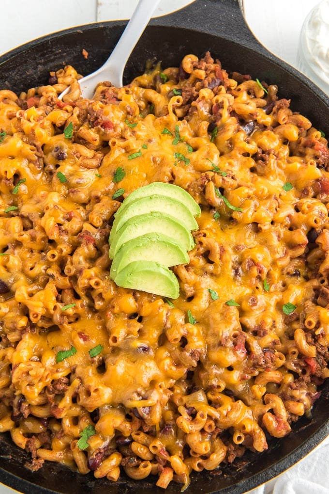 30 minute dinner idea chili mac recipe