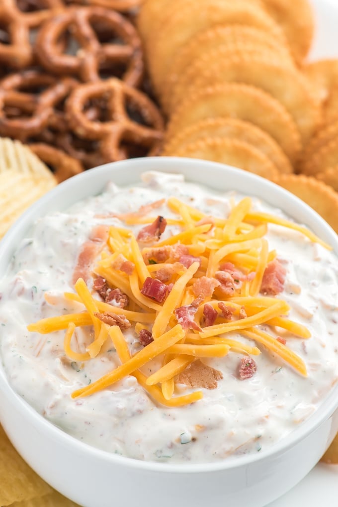 Cheddar Ranch Crack Dip Recipe - Deliciously Sprinkled