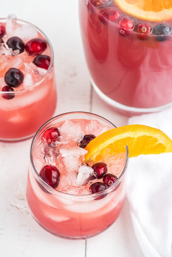 cranberry holiday punch for a party