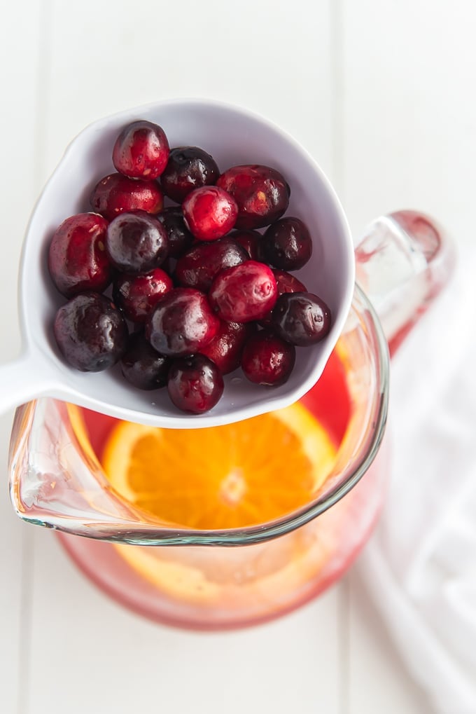 fresh cranberries for holiday punch