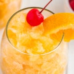 Brandy Slush with cherries and oranges