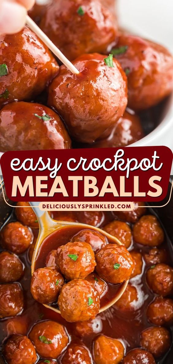 Easy Crockpot Meatballs – Deliciously Sprinkled