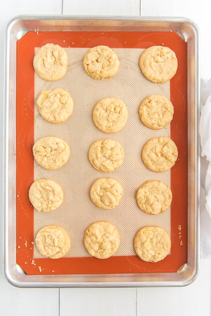 potato chip cookies on baking sheet