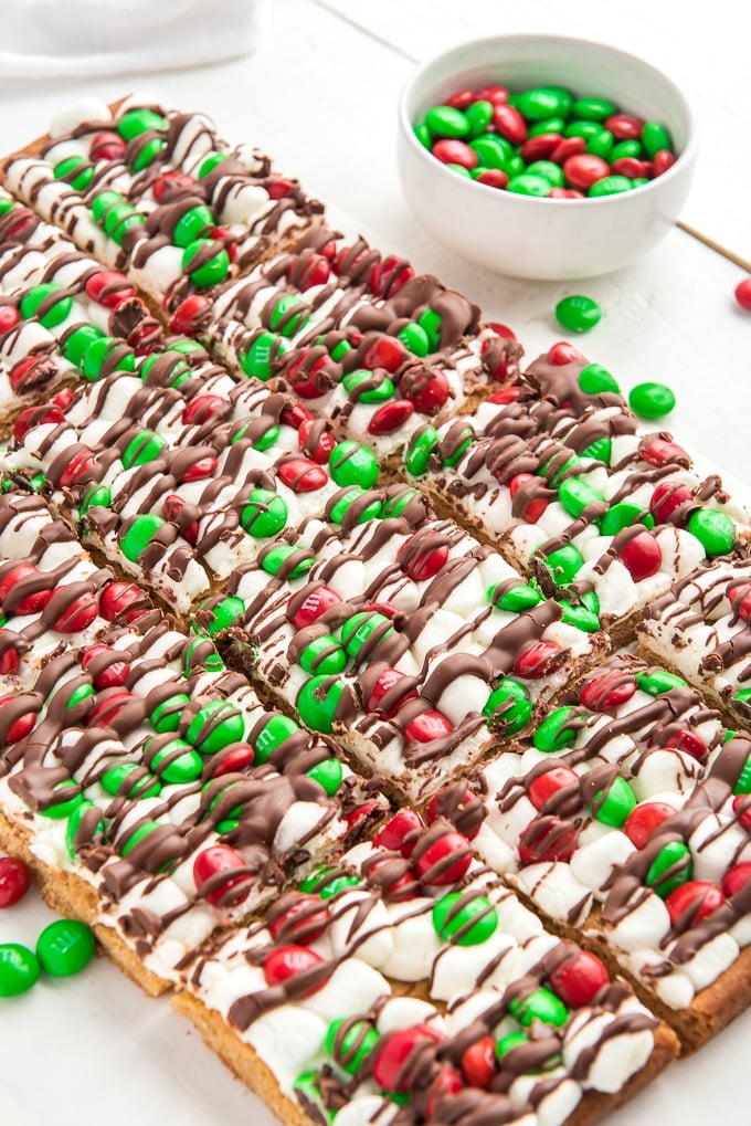 holiday smores bars recipe with marshmallows