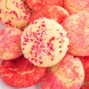 valentine cookies on a plate