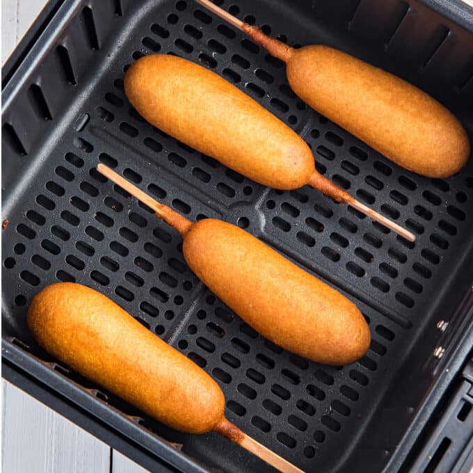 Air Fryer Corn Dogs Deliciously Sprinkled