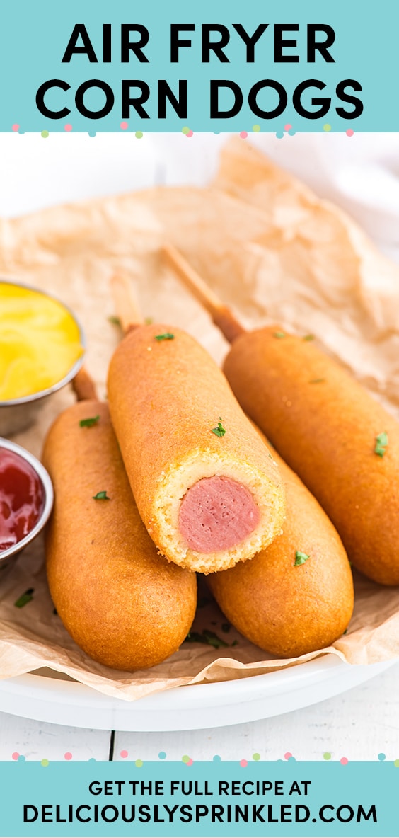 Air Fryer Corn Dogs Deliciously Sprinkled