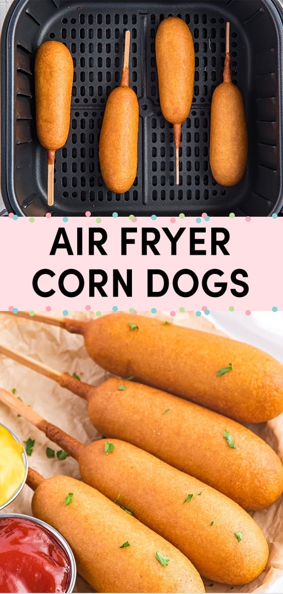 Air Fryer Corn Dogs Deliciously Sprinkled