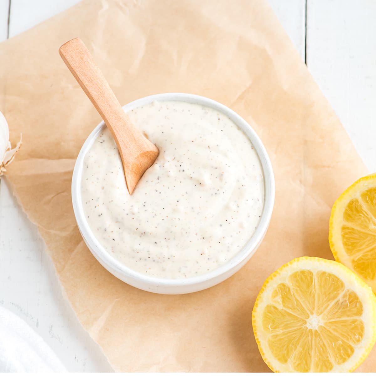 Lemon garlic aioli deliciously sprinkled