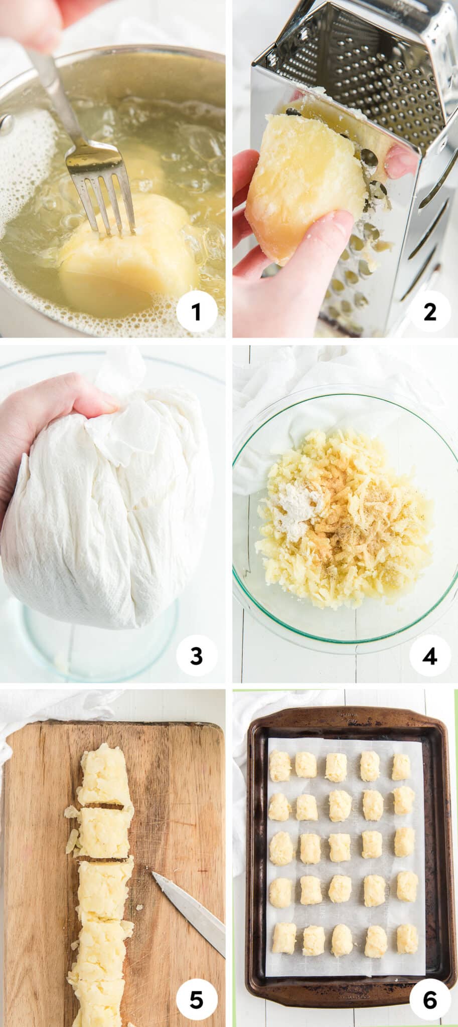 step-by-step process of how to make homemade tater tots./
