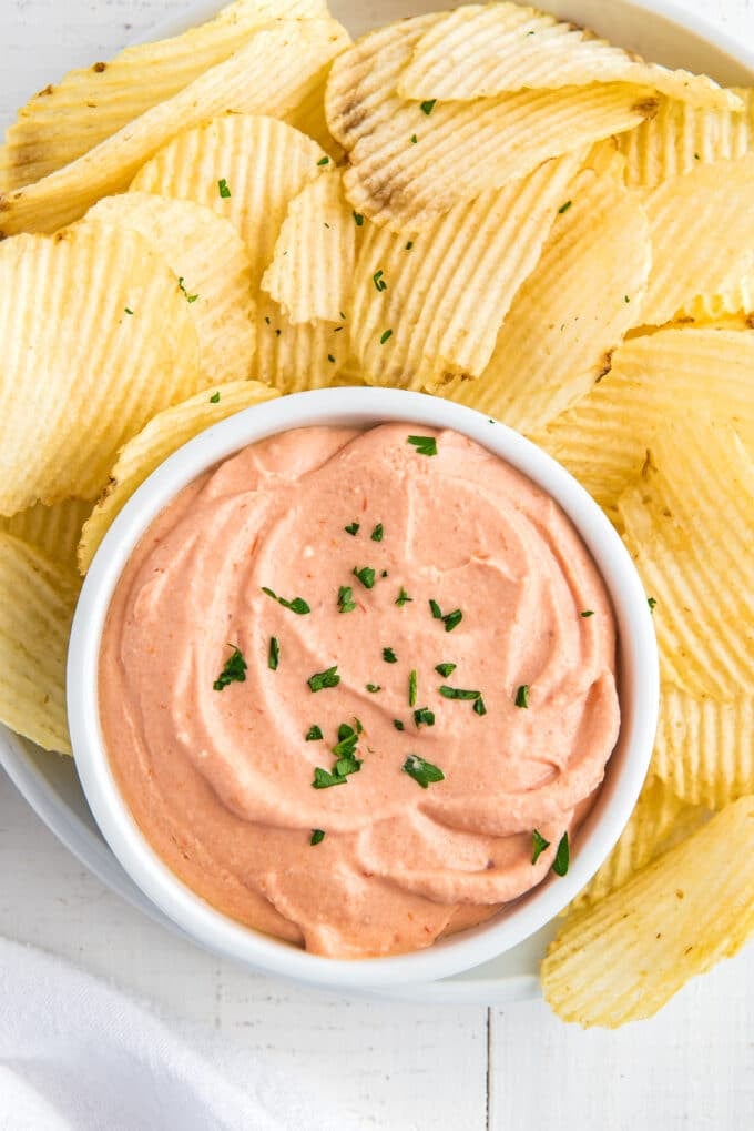 The Best Potato Chip Dip Deliciously Sprinkled