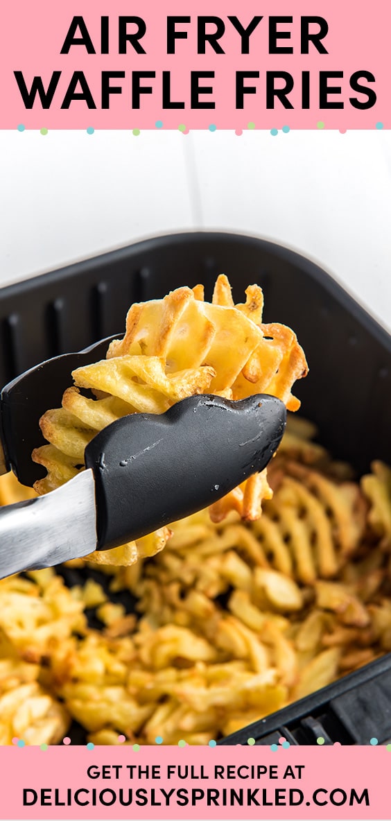 Waffle Fries in Air Fryer Deliciously Sprinkled