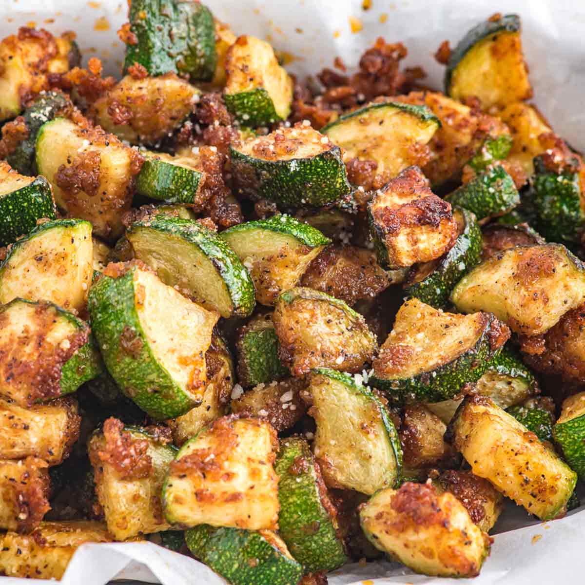 Air Fryer Zucchini Deliciously Sprinkled