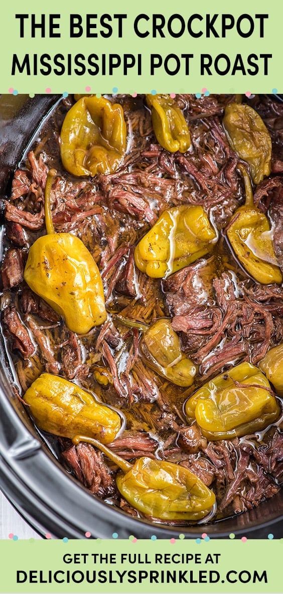 Crockpot Mississippi Pot Roast Deliciously Sprinkled