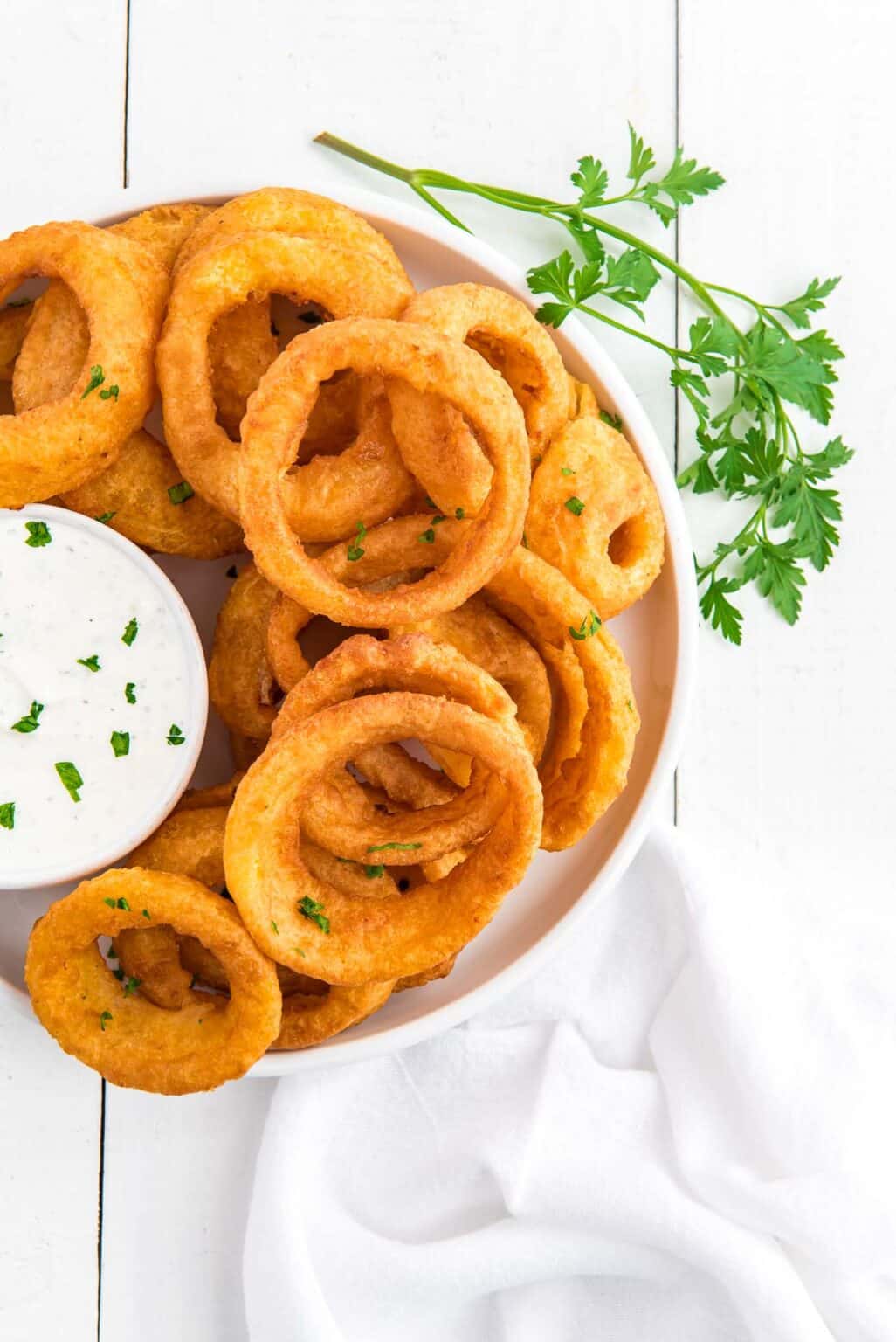 Frozen Onion Rings in Air Fryer Deliciously Sprinkled