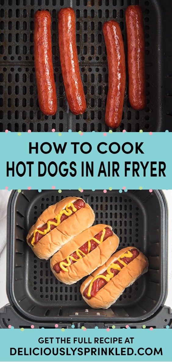 Air Fryer Hot Dogs Deliciously Sprinkled