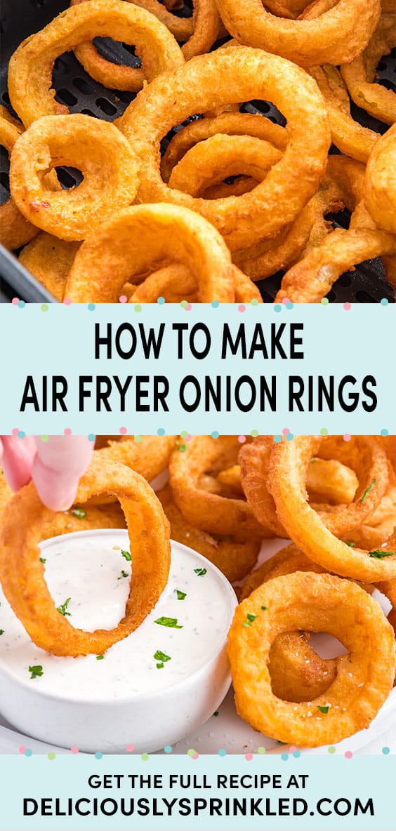Frozen Onion Rings in Air Fryer Deliciously Sprinkled