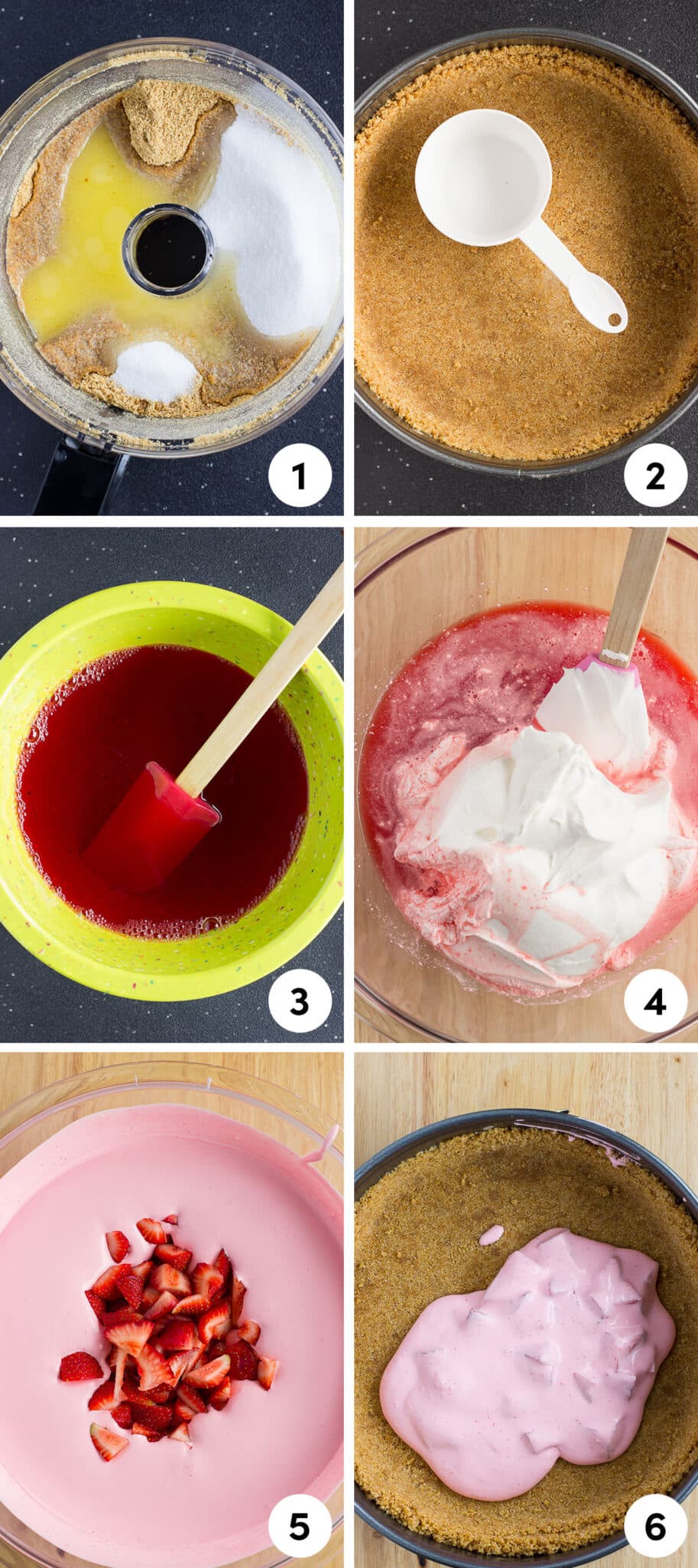 Step by step photos on how to make strawberry pie.