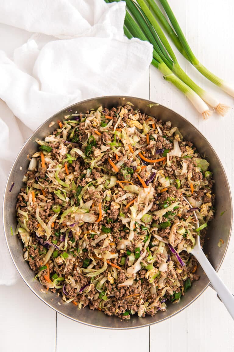 Egg Roll in a Bowl with Coleslaw Mix – Deliciously Sprinkled